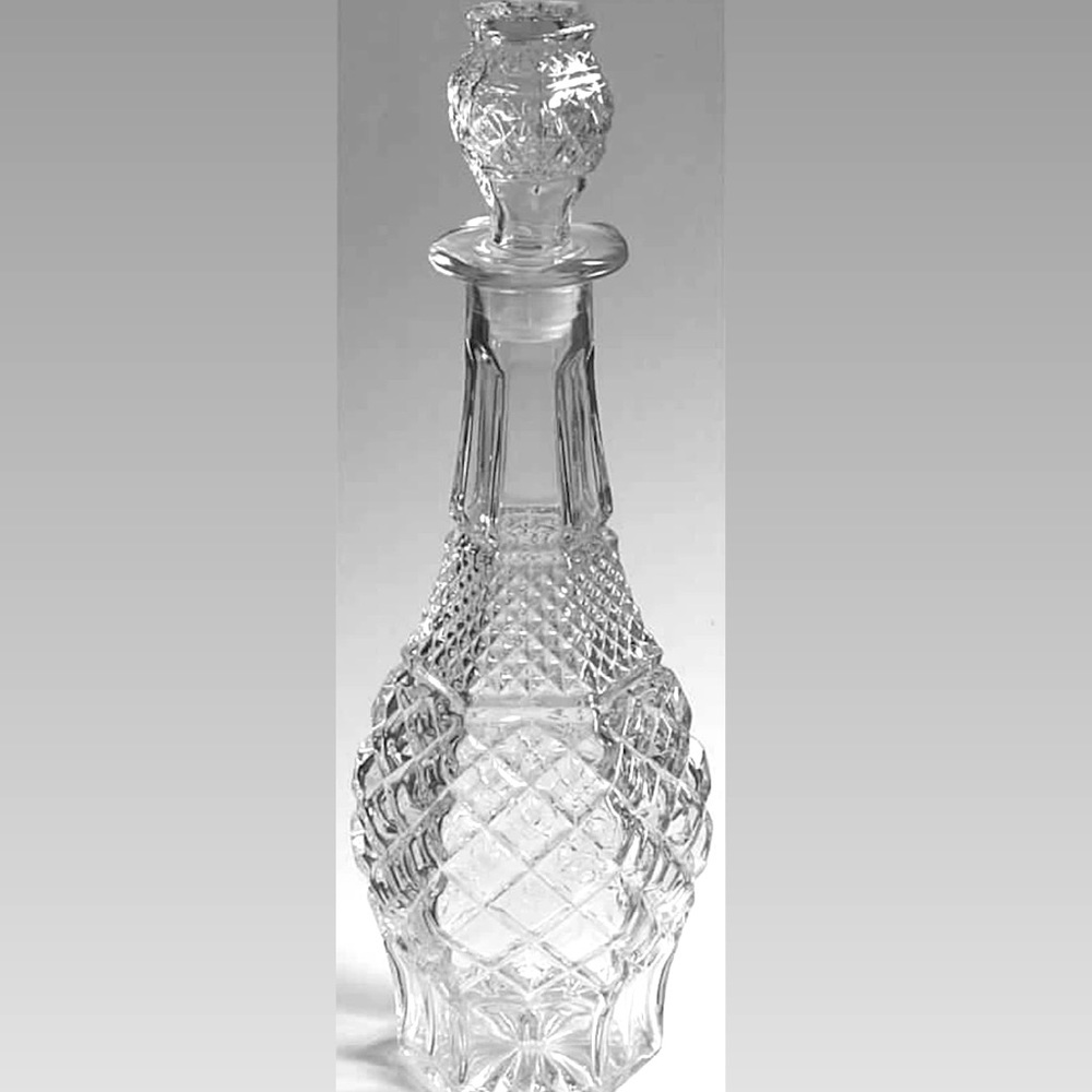 Vintage Clear Decanter & Stopper